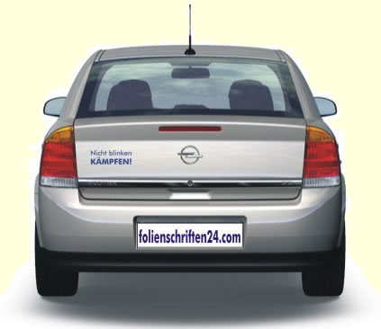 Diesen Aufkleber gibt es selbstverständlich nicht nur für Opel ...